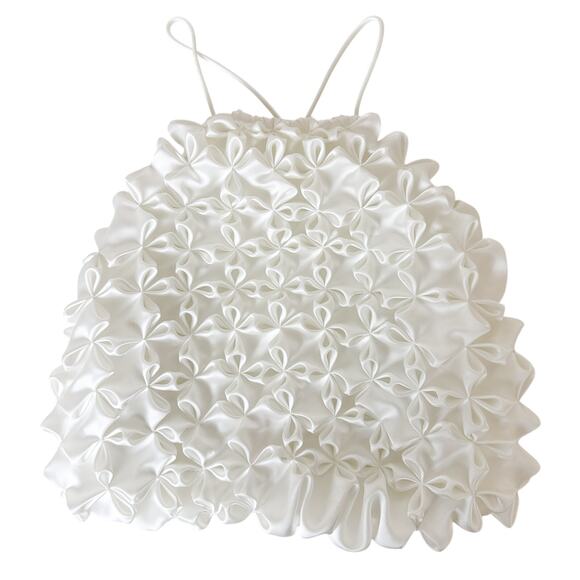 Zara Tops - Zara Textured Open Back Strappy Crop Tank Top - S